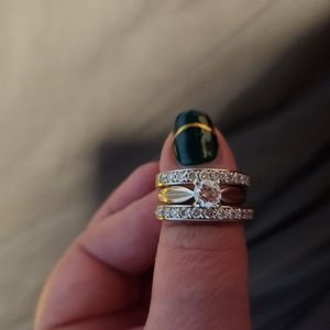 Engagement Ring with Wedding Band